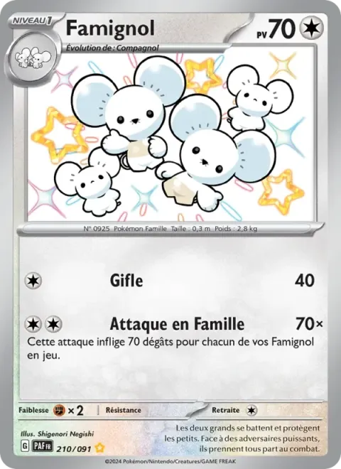 Carte Pokémon Famignol 210/091, extension Destinées de Paldea