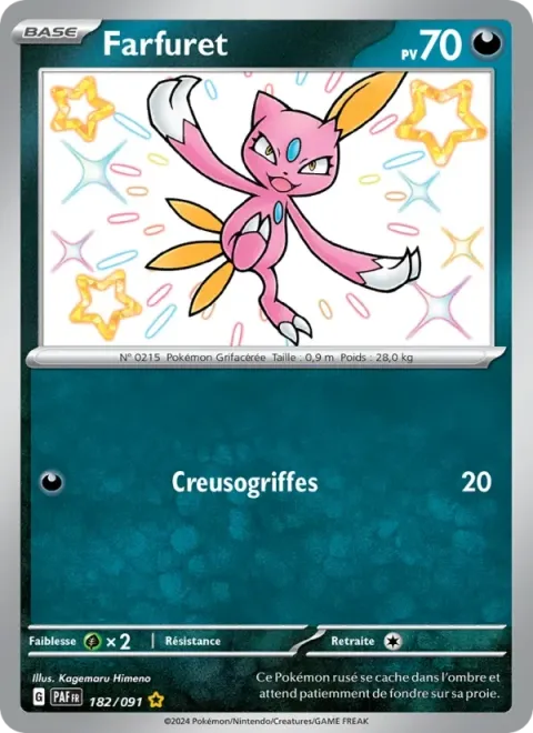 Carte Pokémon Farfuret 182/091, extension Destinées de Paldea