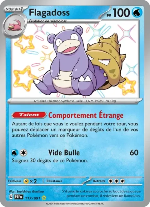 Carte Pokémon Flagadoss 117/091, extension Destinées de Paldea