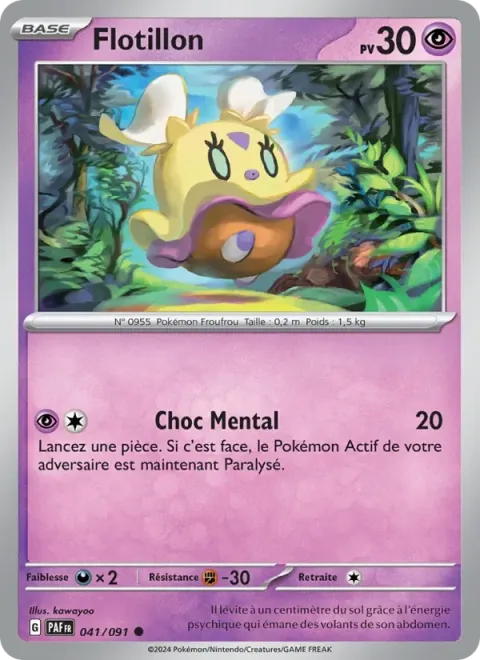 Carte Pokémon Flotillon 041/091, extension Destinées de Paldea