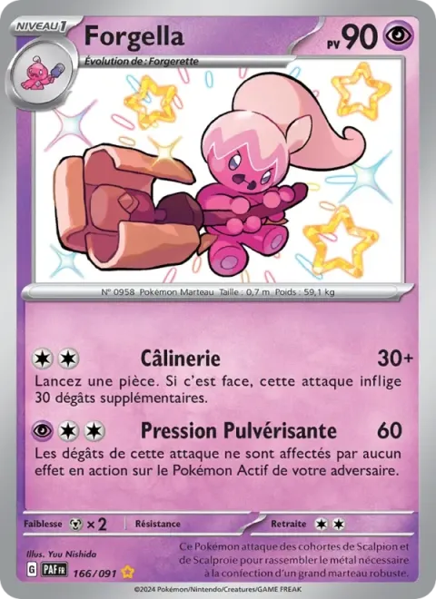 Carte Pokémon Forgella 166/091, extension Destinées de Paldea