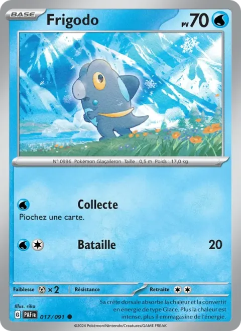 Carte Pokémon Frigodo 017/091, extension Destinées de Paldea