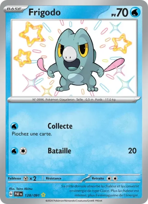 Carte Pokémon Frigodo 128/091, extension Destinées de Paldea