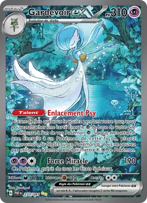 Carte Pokémon Gardevoir-ex 233/091, extension Destinées de Paldea