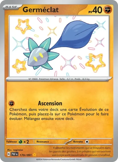 Carte Pokémon Germéclat 179/091, extension Destinées de Paldea