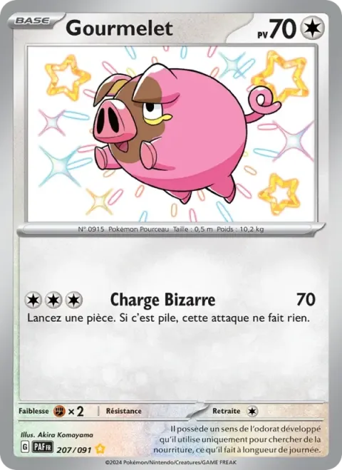 Carte Pokémon Gourmelet 207/091, extension Destinées de Paldea