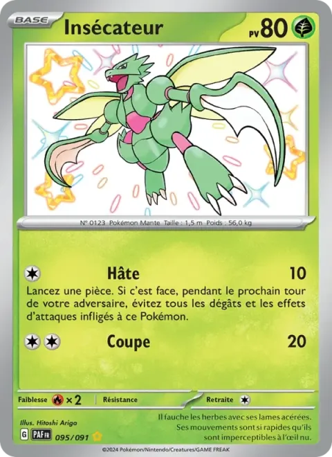 Carte Pokémon Insécateur 095/091, extension Destinées de Paldea