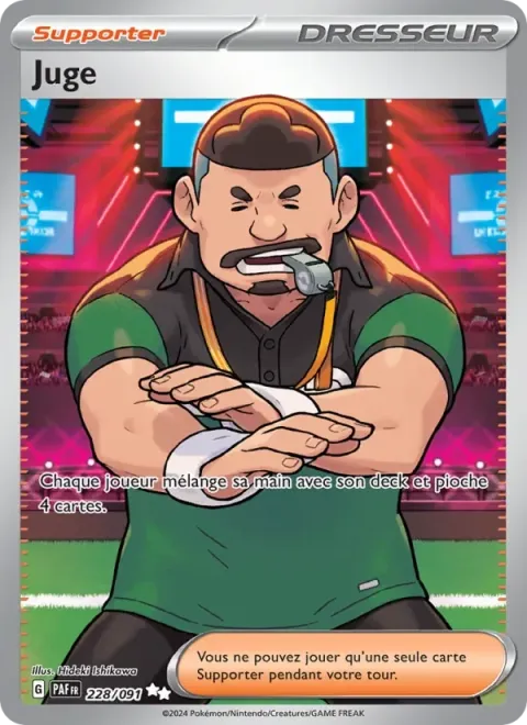 Carte Pokémon Juge 228/091, extension Destinées de Paldea