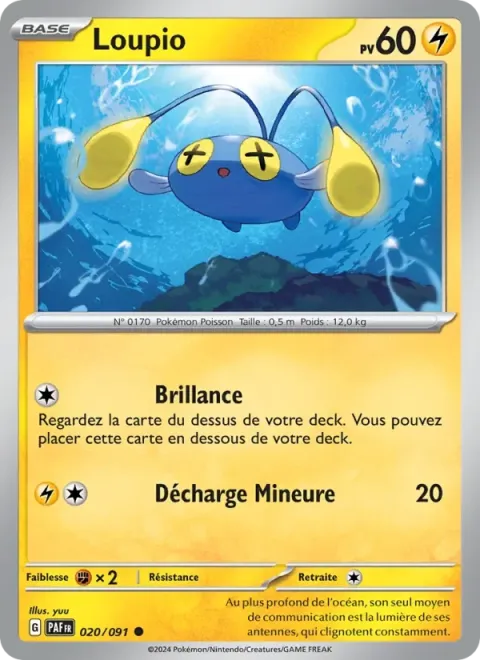 Carte Pokémon Loupio 020/091, extension Destinées de Paldea