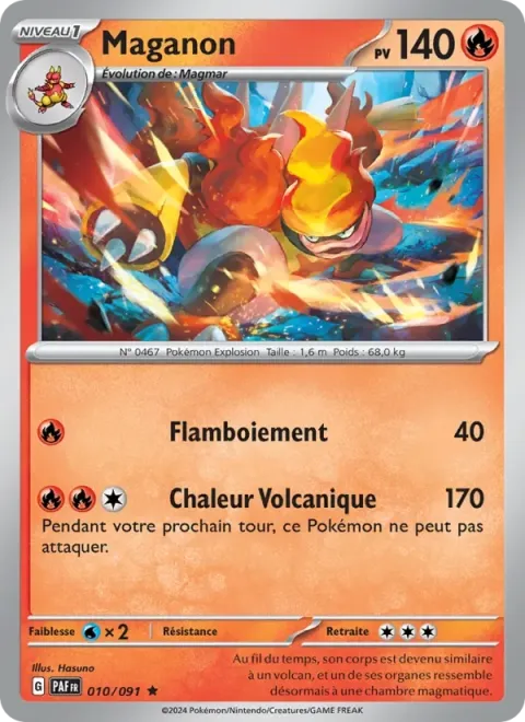Carte Pokémon Maganon 010/091, extension Destinées de Paldea