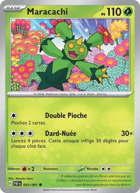 Carte Pokémon Maracachi 003/091, extension Destinées de Paldea