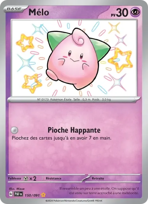 Carte Pokémon Mélo 150/091, extension Destinées de Paldea