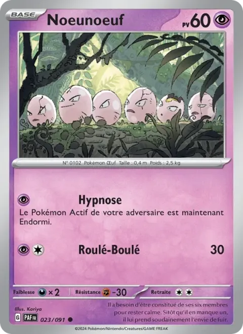 Carte Pokémon Noeunoeuf 023/091, extension Destinées de Paldea