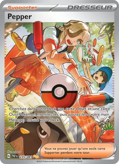 Carte Pokémon Pepper 235/091, extension Destinées de Paldea