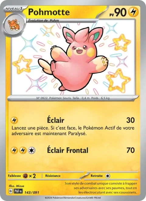 Carte Pokémon Pohmotte 143/091, extension Destinées de Paldea