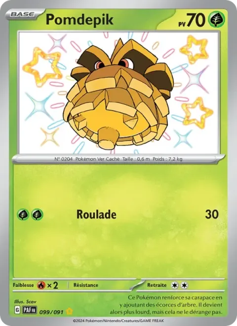 Carte Pokémon Pomdepik 099/091, extension Destinées de Paldea