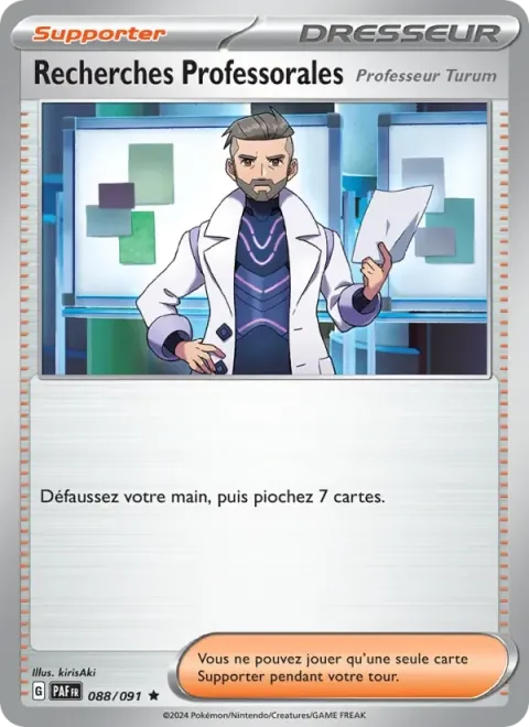 Carte Pokémon Recherches Professorales 088/091, extension Destinées de Paldea