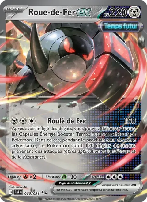Carte Pokémon Roue-de-Fer-ex 066/091, extension Destinées de Paldea