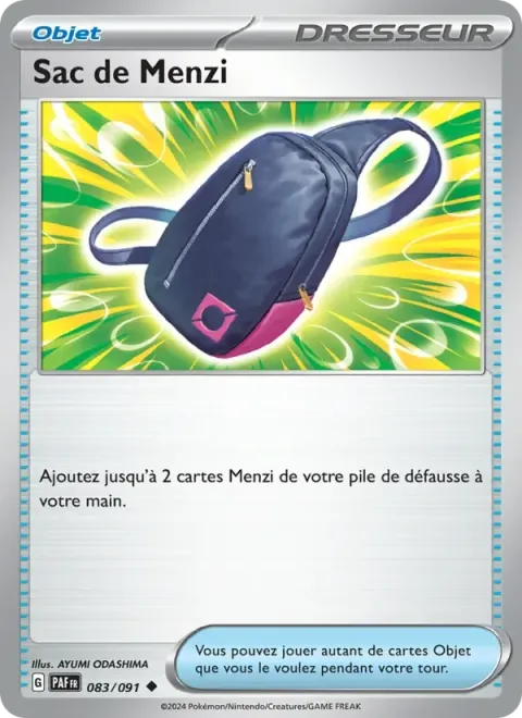 Carte Pokémon Sac de Menzi 083/091, extension Destinées de Paldea