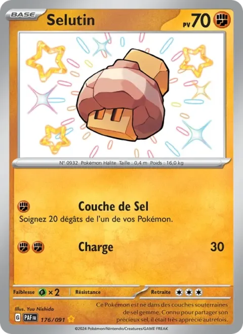Carte Pokémon Selutin 176/091, extension Destinées de Paldea