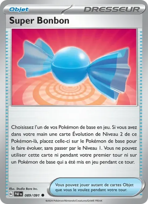Carte Pokémon Super Bonbon 089/091, extension Destinées de Paldea