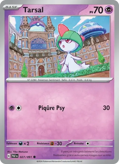 Carte Pokémon Tarsal 027/091, extension Destinées de Paldea