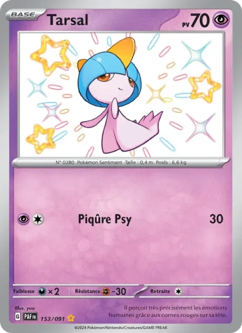 Carte Pokémon Tarsal 153/091, extension Destinées de Paldea