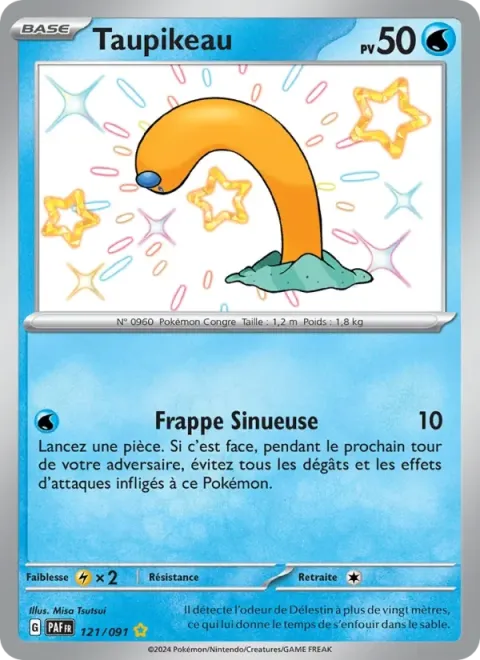 Carte Pokémon Taupikeau 121/091, extension Destinées de Paldea