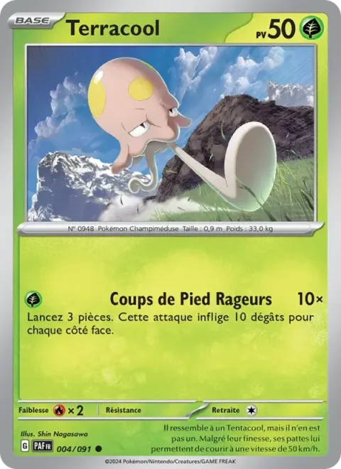 Carte Pokémon Terracool 004/091, extension Destinées de Paldea