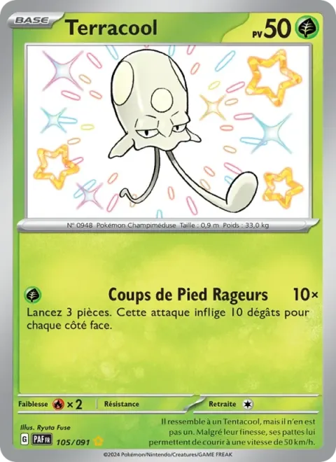 Carte Pokémon Terracool 105/091, extension Destinées de Paldea