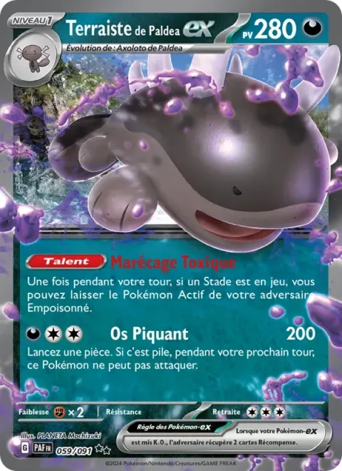 Carte Pokémon Terraiste de Paldea-ex 059/091, extension Destinées de Paldea