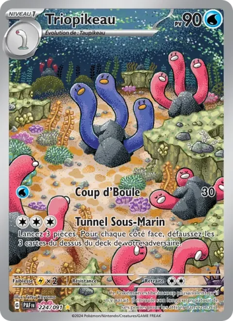 Carte Pokémon Triopikeau 224/091, extension Destinées de Paldea