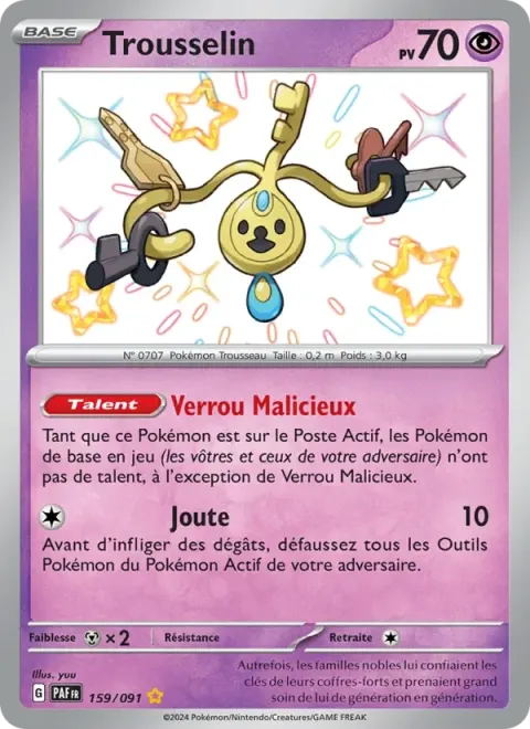 Carte Pokémon Trousselin 159/091, extension Destinées de Paldea