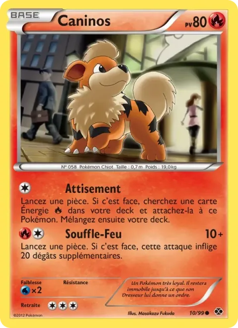 Carte Pokémon Caninos 010/099, extension Destinées Futures