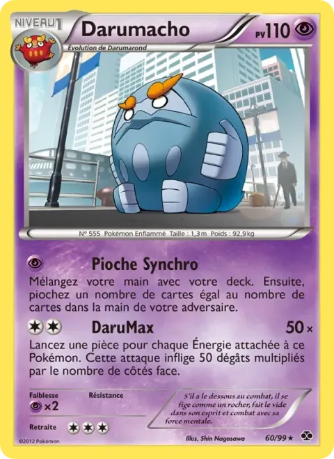 Carte Pokémon Darumacho 060/099, extension Destinées Futures