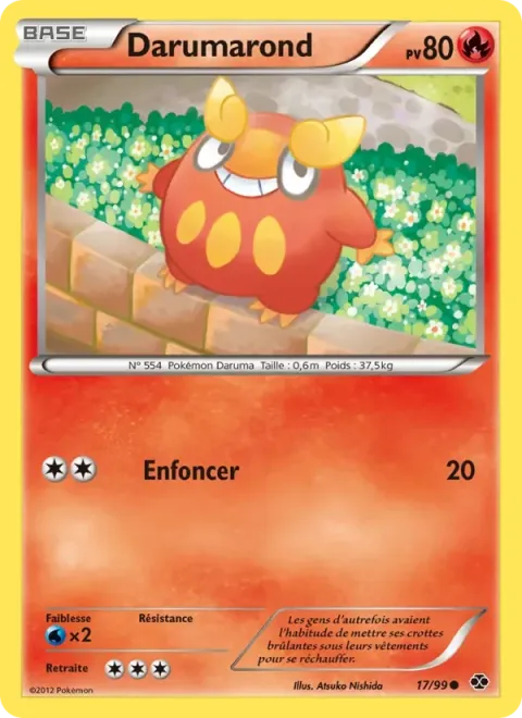 Carte Pokémon Darumarond 017/099, extension Destinées Futures