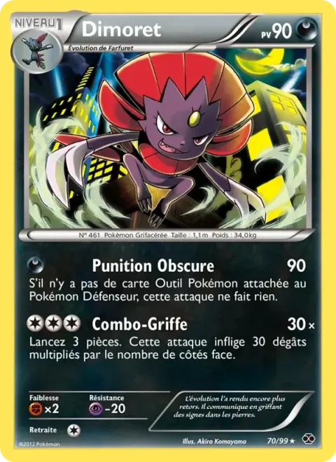Carte Pokémon Dimoret 070/099, extension Destinées Futures