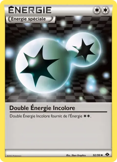 Carte Pokémon Double Énergie Incolore 092/099, extension Destinées Futures