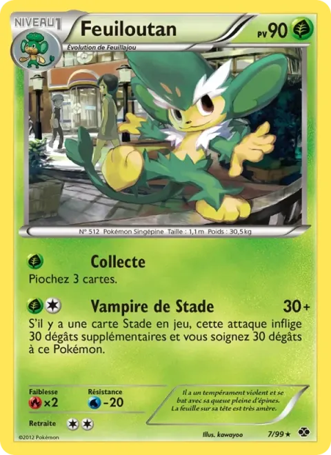 Carte Pokémon Feuiloutan 007/099, extension Destinées Futures