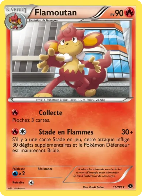 Carte Pokémon Flamoutan 016/099, extension Destinées Futures