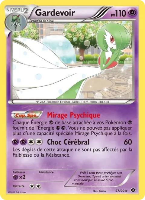 Carte Pokémon Gardevoir 057/099, extension Destinées Futures