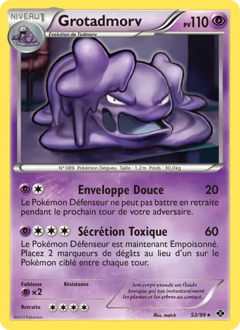 Carte Pokémon Grotadmorv 053/099, extension Destinées Futures