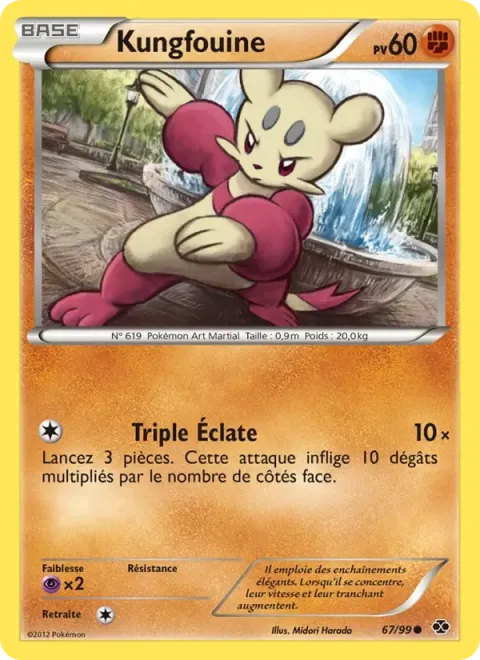 Carte Pokémon Kungfouine 067/099, extension Destinées Futures