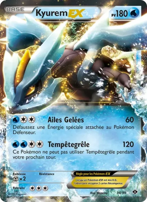Carte Pokémon Kyurem-EX 038/099, extension Destinées Futures