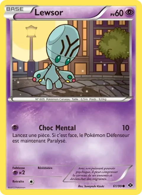 Carte Pokémon Lewsor 061/099, extension Destinées Futures