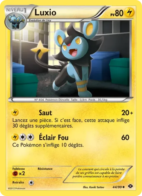 Carte Pokémon Luxio 044/099, extension Destinées Futures