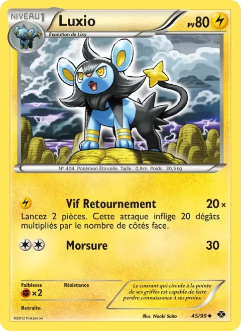 Carte Pokémon Luxio 045/099, extension Destinées Futures