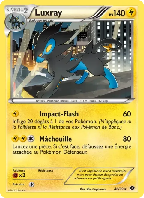 Carte Pokémon Luxray 046/099, extension Destinées Futures
