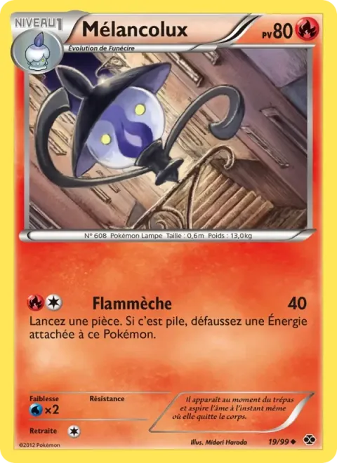Carte Pokémon Mélancolux 019/099, extension Destinées Futures