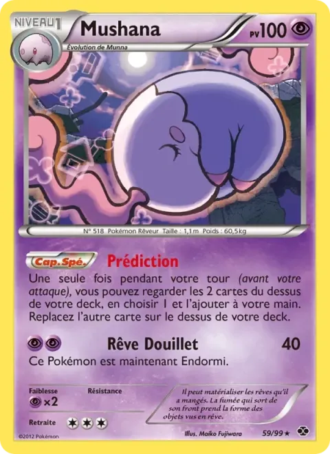 Carte Pokémon Mushana 059/099, extension Destinées Futures